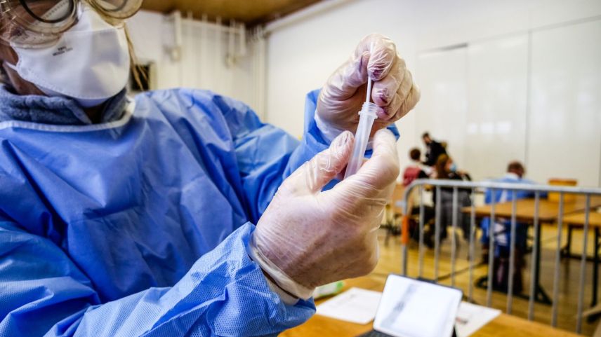 Testzentrum Trinkhalle in St.Moritz. Foto: Daniel Zaugg