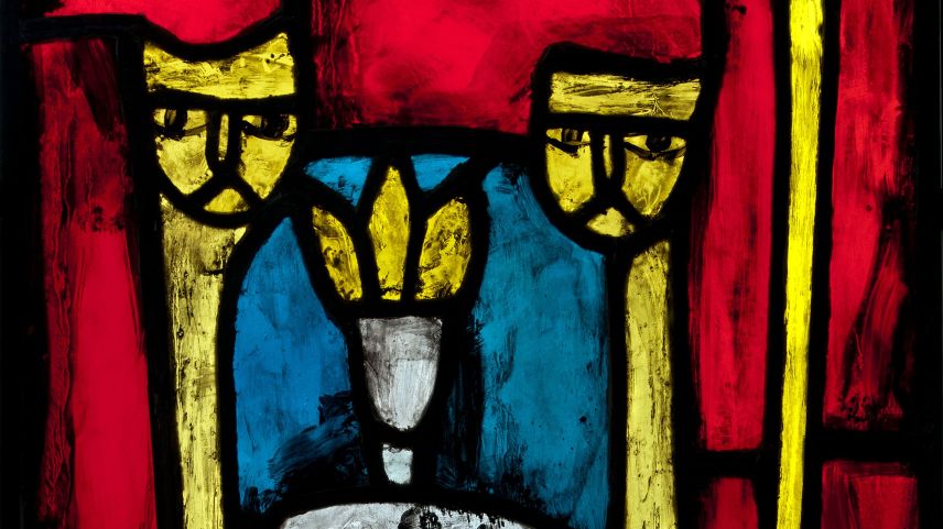 Ausschnitt  aus «Der Buschkönig oder der Gemeindeschreiber», ein Werk von Gian Casty aus dem Jahre 1955. Foto: Hans Fischer/GSK