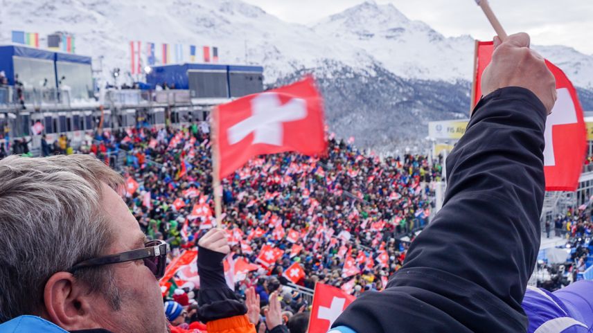 Trotz wiederum vielen Schweizer Fans schaffte es das Schweizer Team für einmal nicht aufs Podest. Foto: Jon Duschletta