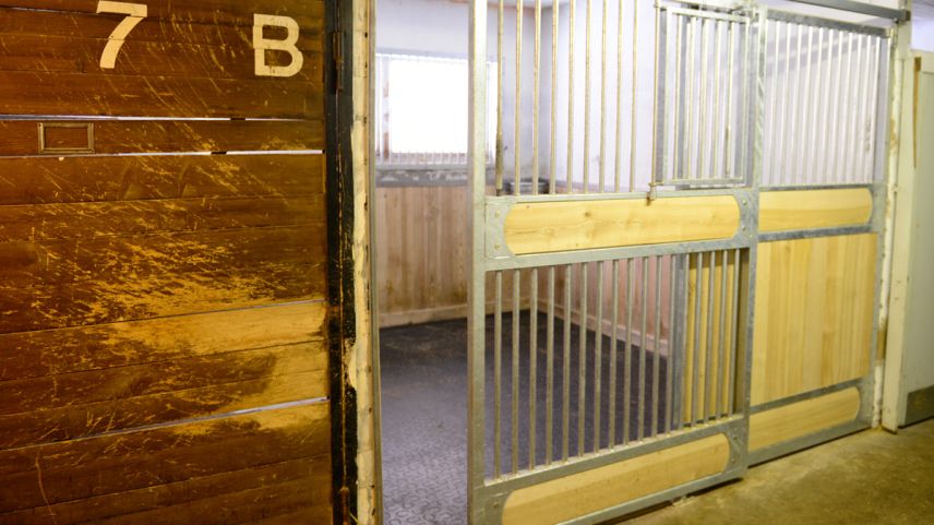 Neue Pferdeboxen in den St. Moritzer Stallungen Foto: Reto Stifel