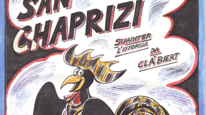 Il gial dal raquint da Cla Biert voul ir a girar pel muond. Cun star sül clucher ha’l vis bler (fotografia: Chasper Pult).