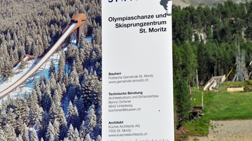 Der Zusatzkredit für die Olympiaschanze in St. Moritz wird vom Volk nicht akzeptiert. Foto: Marie-Claire Jur