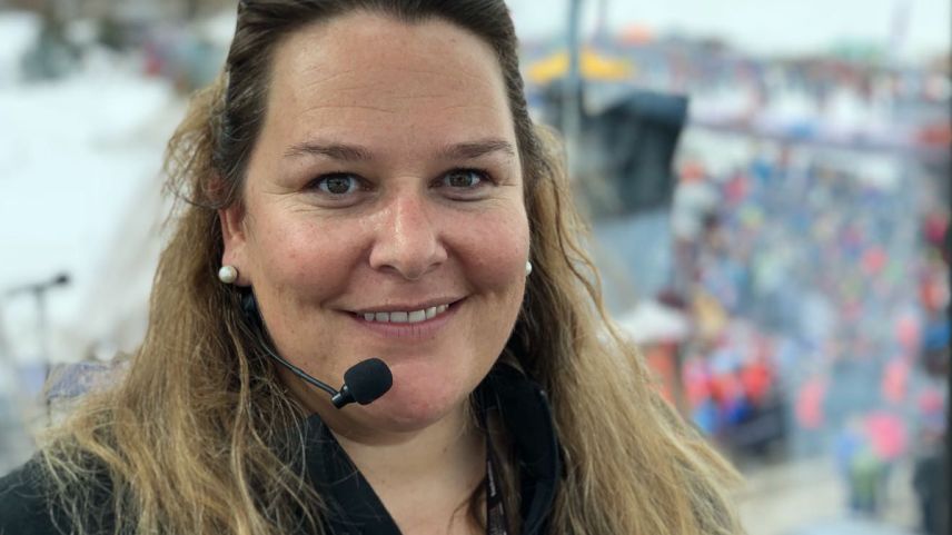 Anna Caprez es üna da las vuschs dal Maraton da skis engiadinais al böt a S-chanf (fotografia: mad).