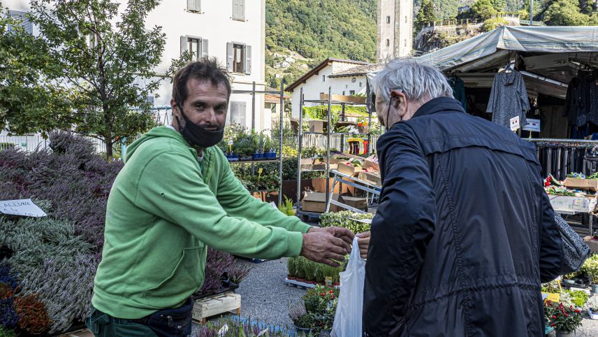 Gärtner und Florist Paolo Giovenzana.