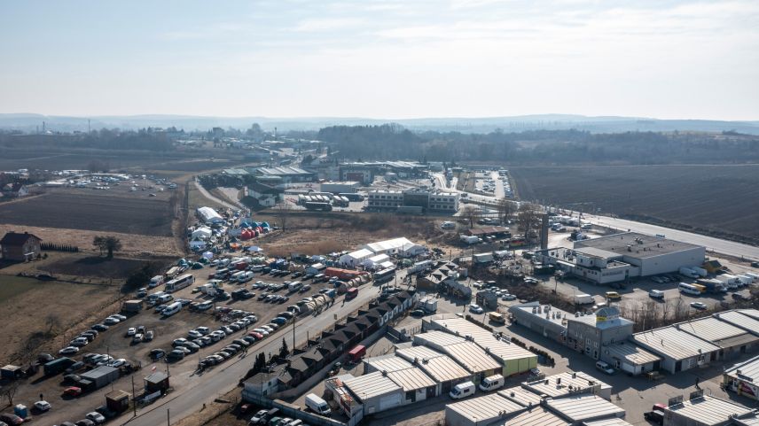 Grenzübergang Polen zur Ukraine bei Medykar (Foto: Mayk Wendt).