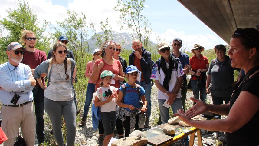 Wie der Wildhüter Thomas Wehrli anlässlich einer Exkursion am Samstag erklärte, sind im Engadin sechs Fischotter domiziliert (Foto: Stefanie Wick Widmer).