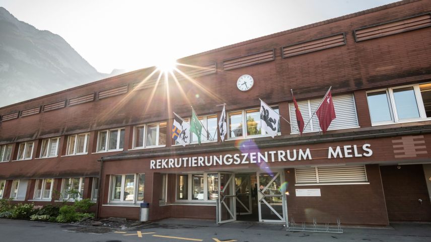 Das Rekrutierungszentrum in Mels beschäftigt rund 60 Mitarbeitende, welche zusammen 26 Vollzeitstellen besetzen. Foto: Mattias Nuff / © VBS/DDPS