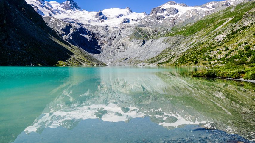 Der Lej da Vadret in der Val Roseg und auf Gemeindegebiet von Samedan wird ein Naturjuwel bleiben. 	Foto: Jon Duschletta