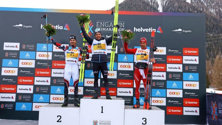 Bei den Herren gewinnt Arnaud Chautemps, gefolgt von Tom Mancini und Jason Rüesch. 