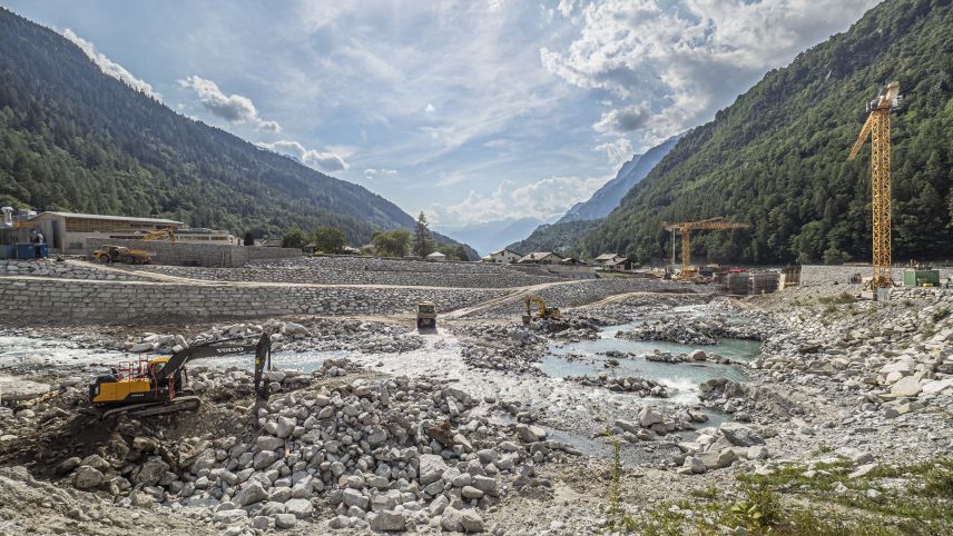 Das Kraftwerk Bondo soll nach dem Felssturz ab dem Frühling 2025 wieder Strom produzieren. Foto: Daniel Zaugg