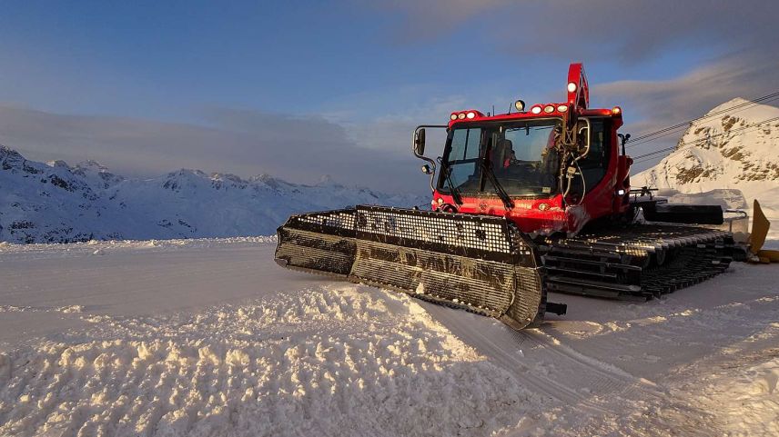 Sonnenuntergang auf der Mittelstation Murtèl, Corvatsch. Fotos: Corvatsch AG