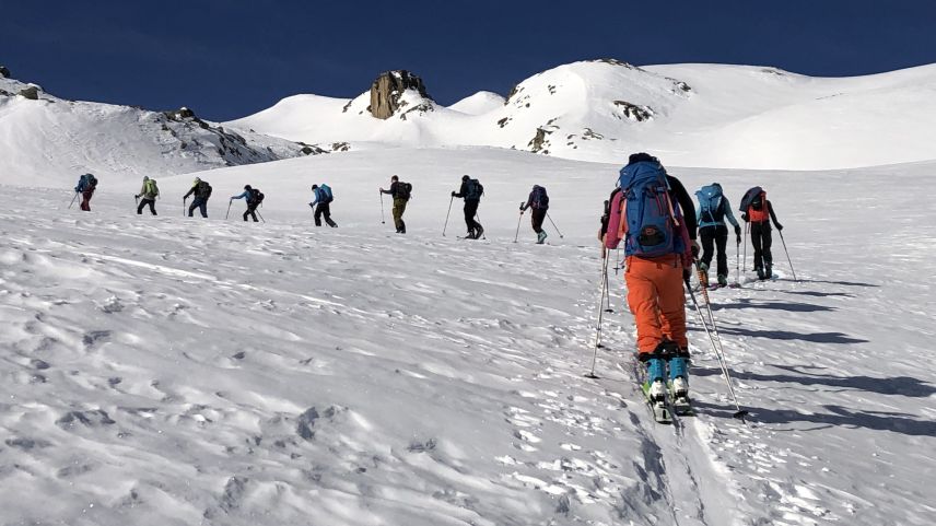 Impressionen von einer Skitour im Rahmen der  "Engadiner Highlights". Foto: Reto Grundbacher