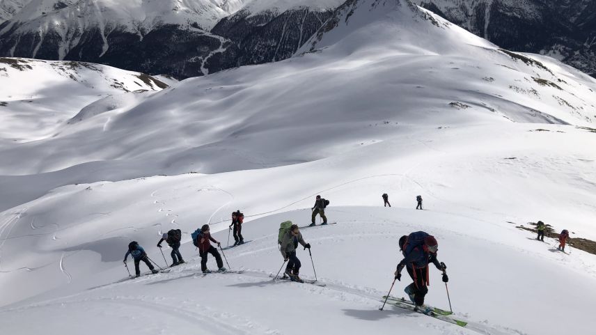 Impressionen von einer Skitour im Rahmen der  "Engadiner Highlights". Foto: Reto Grundbacher