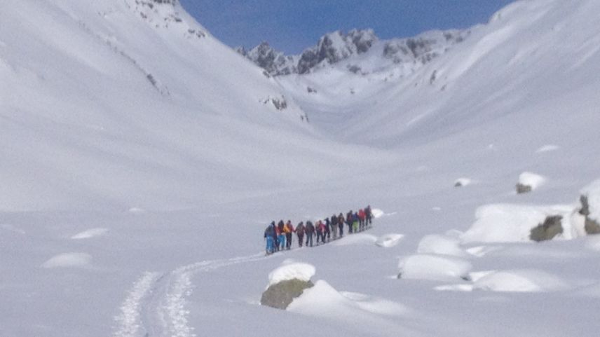 Impressionen von einer Skitour im Rahmen der  "Engadiner Highlights". Foto: Reto Grundbacher