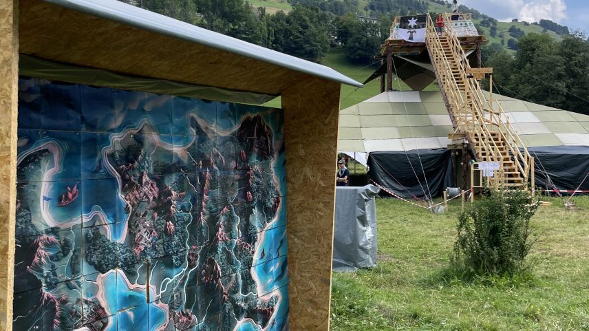 Willkommen auf der Pfadi-Insel bei der Goldenen Pyramide.  Foto: Fadrina Hofmann