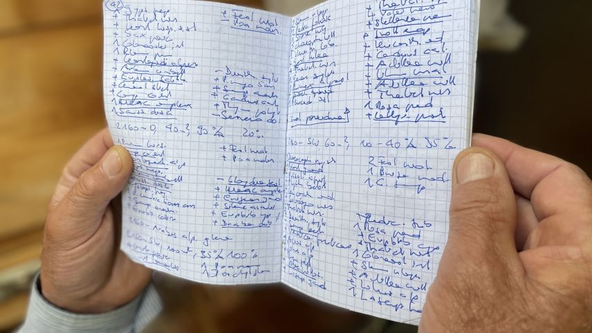 Unzählige Notizen hat der autodidaktische Botaniker verfasst. Foto: Fadrina Hofmann