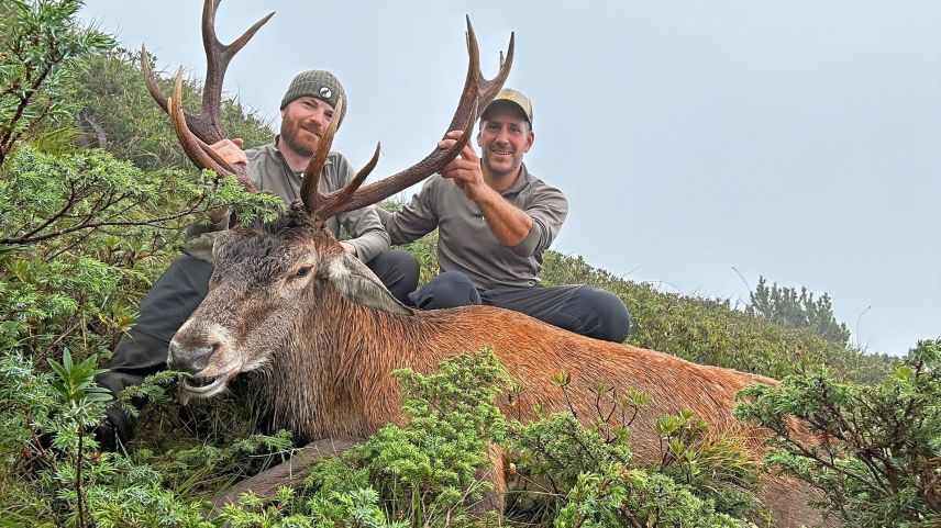 Der Hirsch des Lebens für Marco Ganzoni und Riccardo Capadrutt. Foto: z.Vfg.