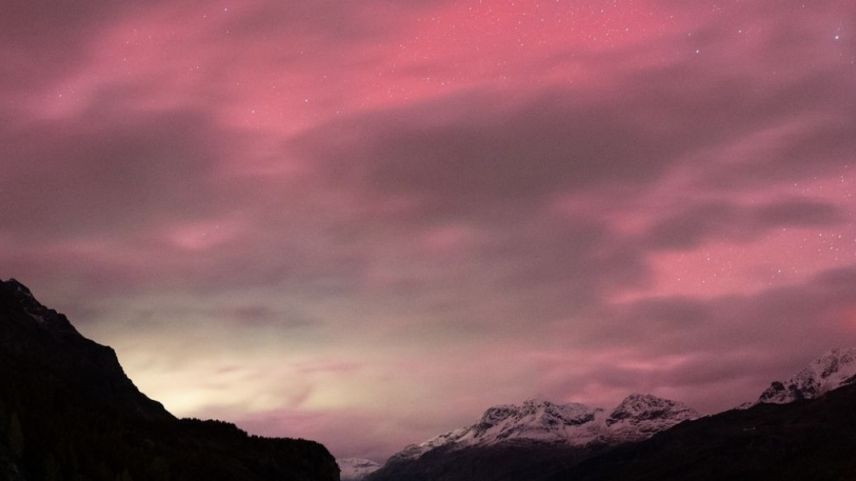 Polarlichter am Silsersee. Foto: Sabrina Fiechter