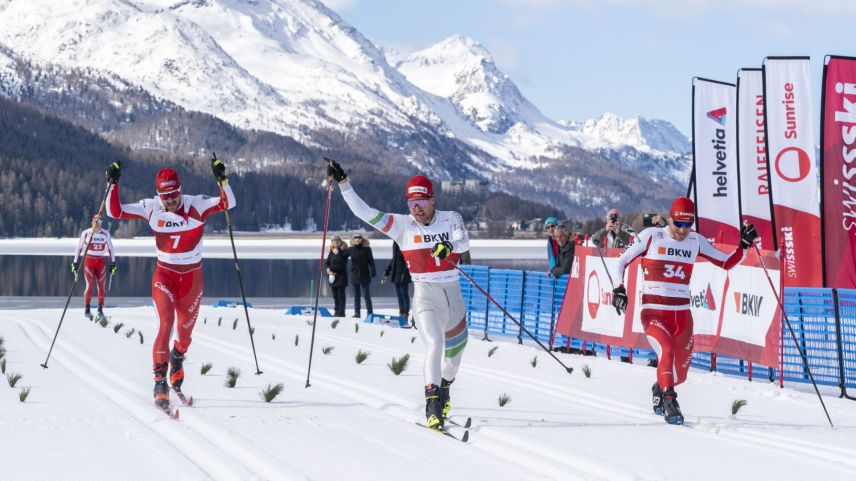 Furger knapp vor Livers und Rüesch.   Foto: Daniel Zaugg
