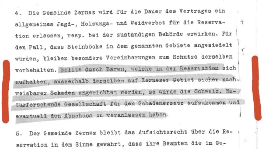 Auszug aus dem Vertrag von 1912. Foto: z.Vfg.