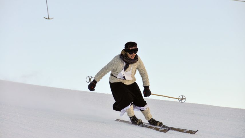 Impressionen des 10. Silser Nostalgie-Skirennens. Foto: Gian Giovanoli