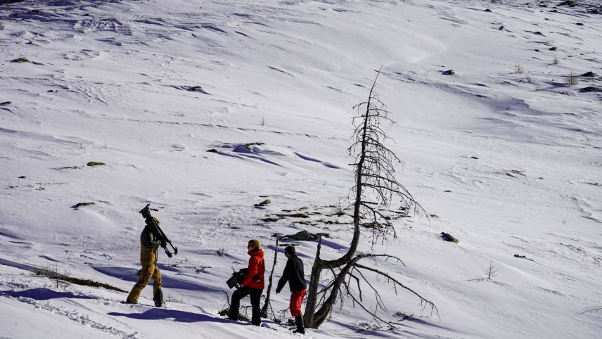 Gedreht wird unter anderem am Berninamassiv.
