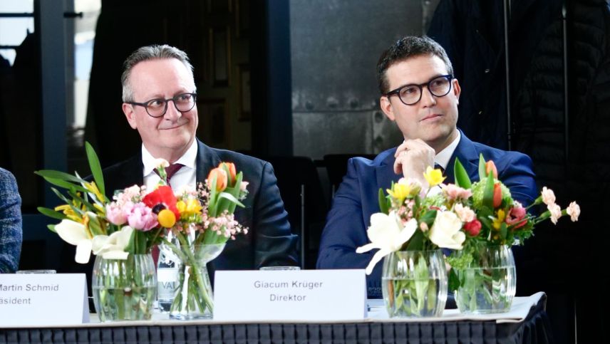 Martin Schmid (links) und Giacum Krüger. Foto: Jon Duschletta