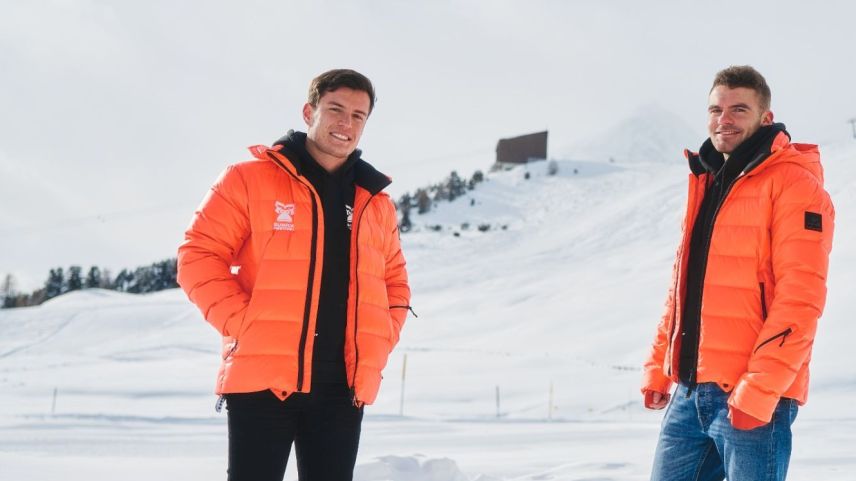 Ils duos chos davous il SunIce Festival: Loris Moser (a schnestra) e Quirin Hasler (fotografia: mad).