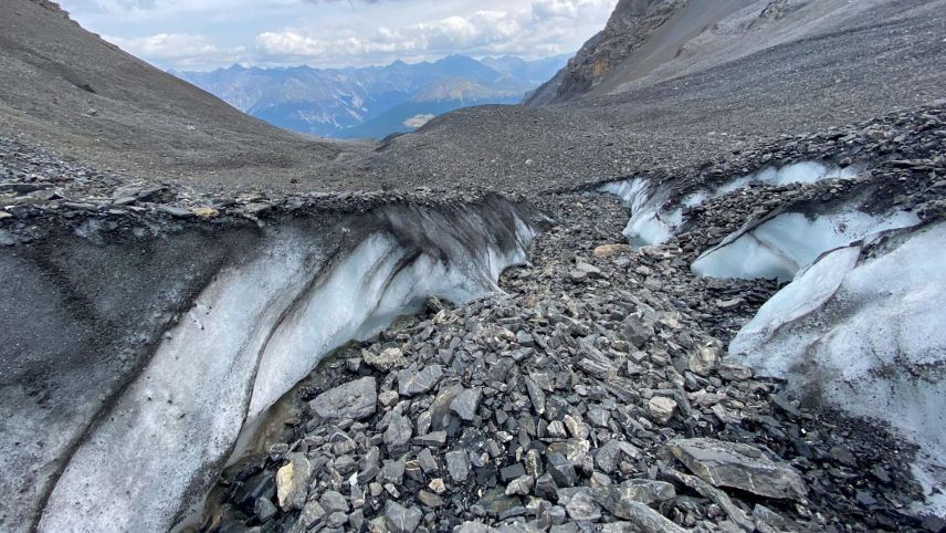 Blockgletscher wie jener in der Val da l'Acqua gelten als Fiebermesser des Klimawandels. Foto: SNP/Hans Lozza 