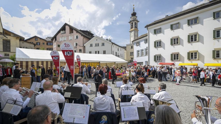 Auch die Dorfmusik sorgte für gute Unterhaltung. Fotos: Yanik Bürkli