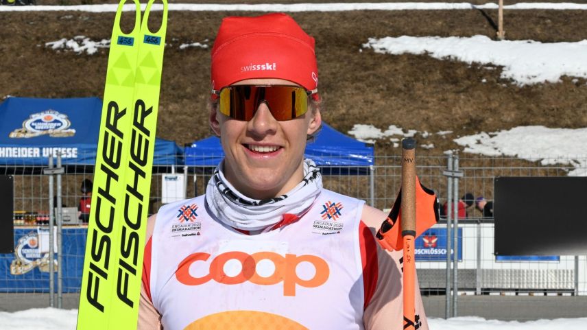 Noe Näff aus Sent wurde 10. und somit schnellster Engadiner. Foto: Reto Stifel