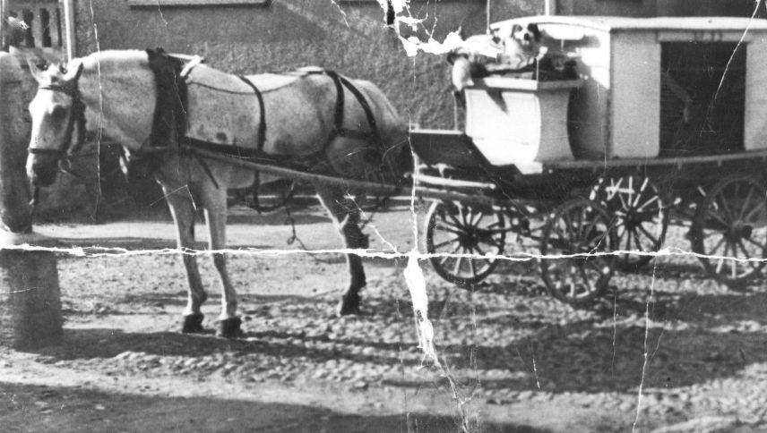 Mit Pferd und Wagen wurde das Brot in die Dörfer geliefert. Foto: Familienarchiv Giacometti