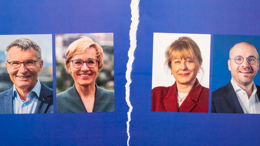 Michael Pfäffli, Regula Degiacomi, Prisca Annand und Christoph Schlatter (von links). Foto: Daniel Zaugg