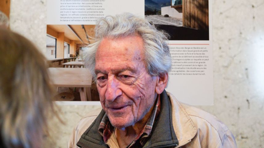 Gian Pedretti 2016 in der Stalla Madulain.