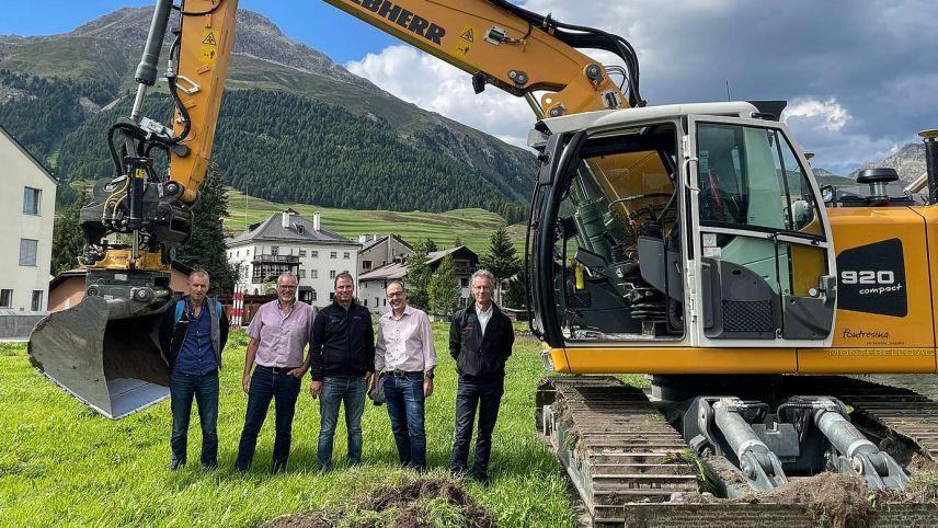 Foto: Rolf Eichenberger, Marco Rogantini, Corsin Taisch, Fadri Denoth und Christian Brantschen (von links). 