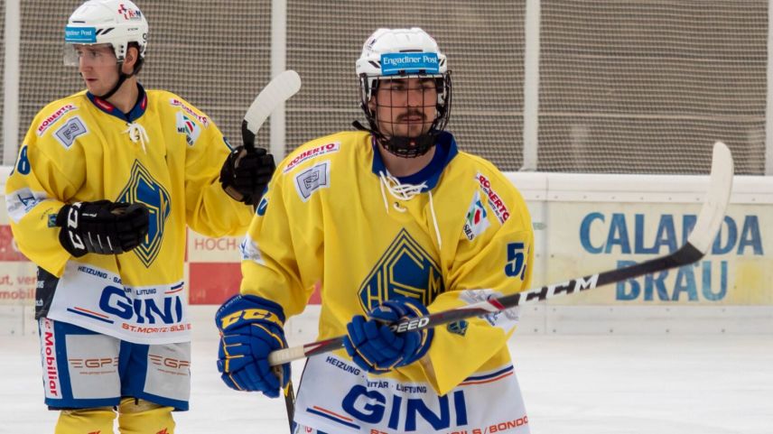 Ducoli (St.Moritz) sorgte für den zwischenzeitlichen Ausgleich zum 1:1.  Foto: Reto Stifel