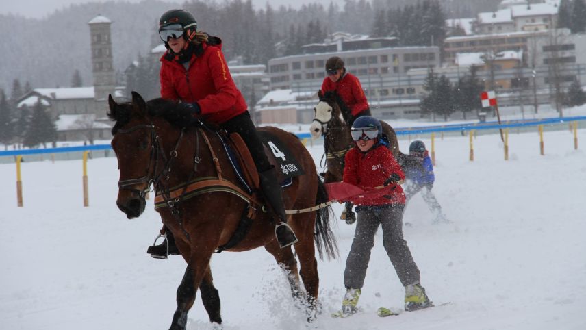 Skikjöring ist die grosse Attraktion am Family Day. Foto: Julia Biffi