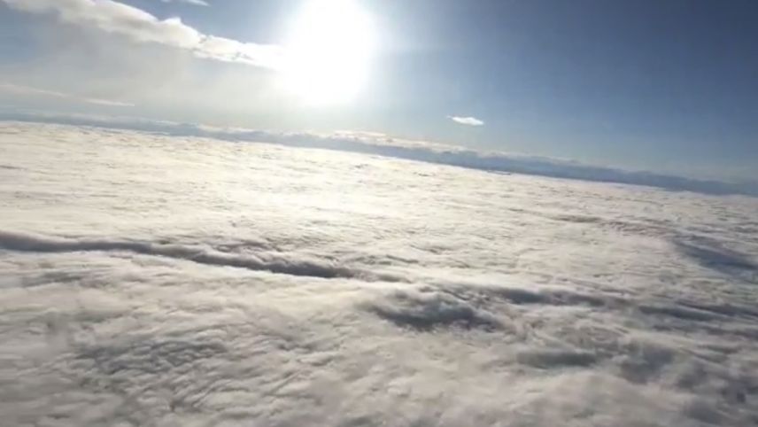 Eine Luftaufnahme des Ballonflugs. Fotos: z.Vfg.