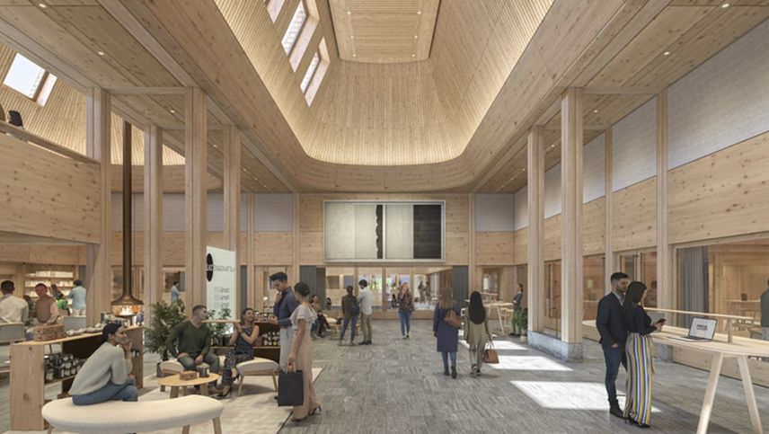 So soll es dereinst im Innern des Inn Hub aussehen. Foto: Inn Hub La Punt