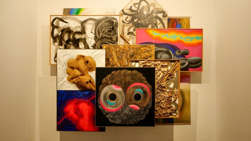 Installation "Wand der Bilder" aus den Jahren 1989 und 2003 bis 2024.