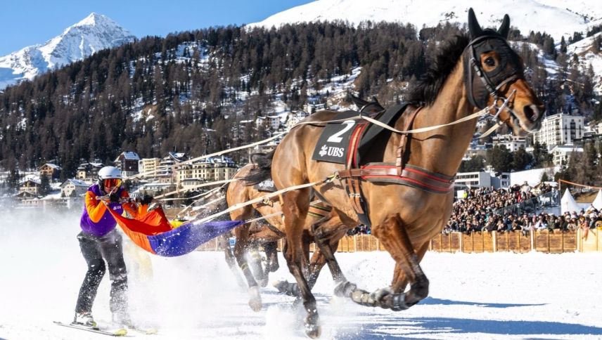 Valeria Selina Walther gewinnt das Skikjöring am zweiten Rennsonntag. Foto: Mayk Wendt