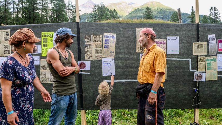 Drei Generationen Baumanns, v. l.: Tochter Joanna, Sohn Giamun, Enkelin Malaika und Vater Nils, 	Foto: Jon Duschletta