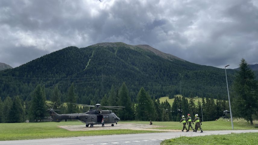 Evakuierungsübung mit Super Puma. Foto: Fadrina Hofmann