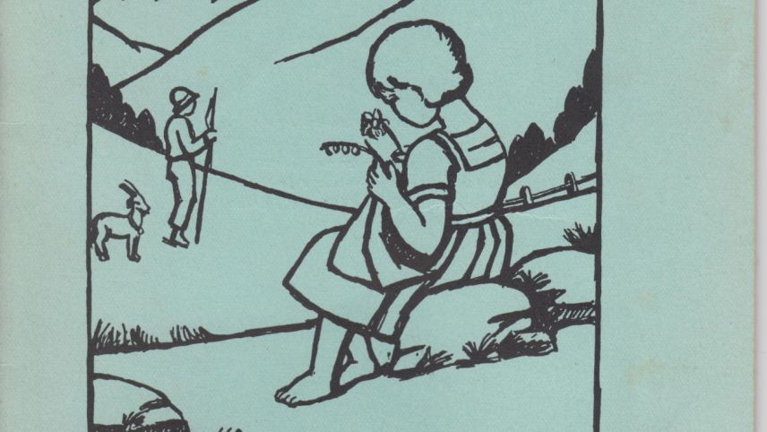 Heidibühne in rätoromanischer Übersetzung (1943) von Lina Liun mit  der Illustration von Maria Bass. Foto: Heidiseum 