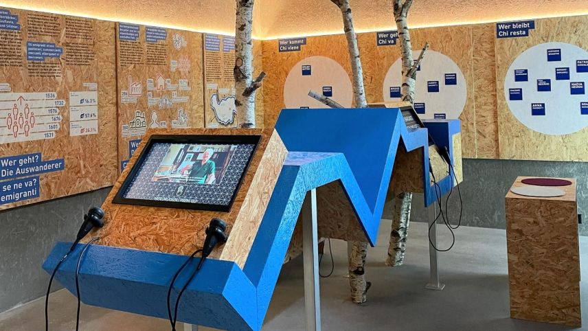 Über zwei Stockwerke verteilt erzählt eine Ausstellung von Geschichte und Tradition der Bergeller. Foto: z. Vfg