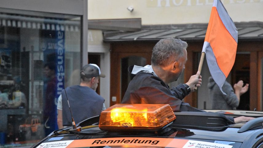 Flurin Bezzola war am Samstag letztmals OK-Co-Präsident und Rennleiter beim Nationalpark Bike-Marathon (Foto: Nicolo Bass).