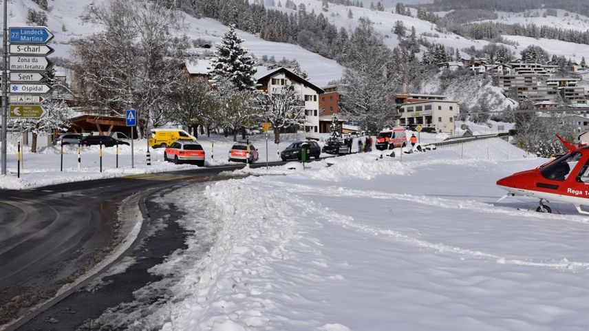Verkehrsunfall Scuol. Foto: Kapo Graubünden