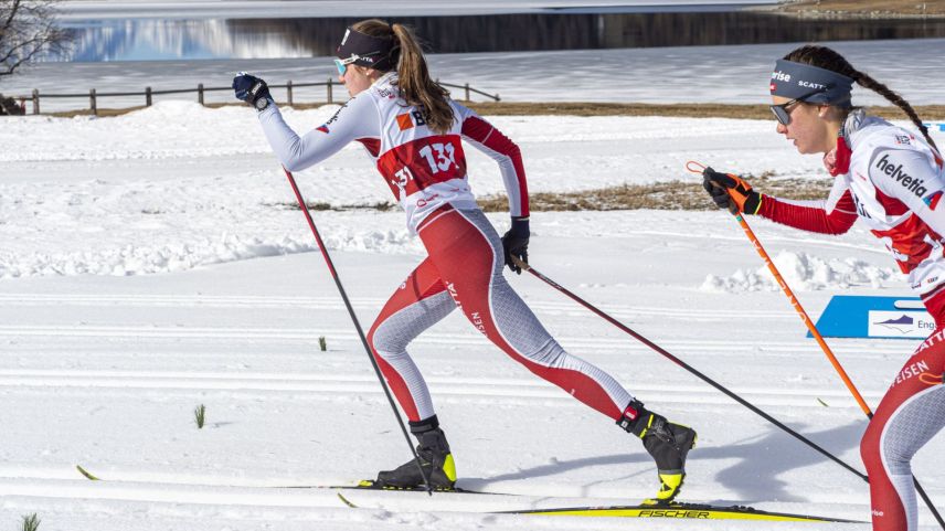 Schon kurz nach dem Start löste sich Marina Kälin unwiderstehlich von der Konkurrenz.       Foto: Daniel Zaugg