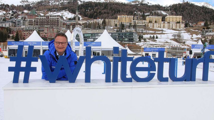 Trotz der Absage des dritten Renntages beim White Turf zeigt sich OK-Präsident Thomas Walther mit der Gesamtbilanz zufrieden. Foto: White Turf/Andrea Furger