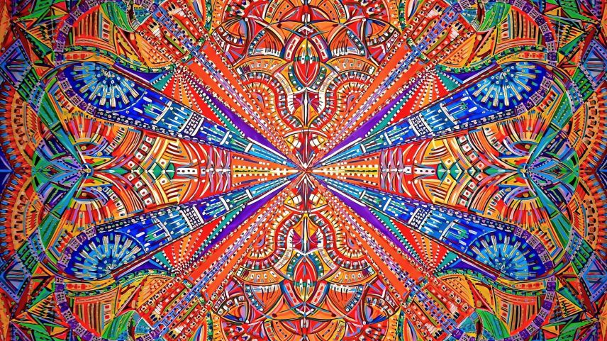 Lena-Aischa beschreibt ihre Arbeit als Geometrie der Seele. Foto: z. Vfg